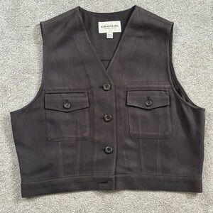 Emanuel Ungaro Silk Vest Brown GVC US10